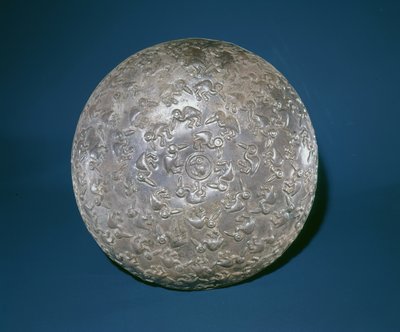 Base of a bowl of beaten silver, Chimu style by Pre Columbian Pre Columbian